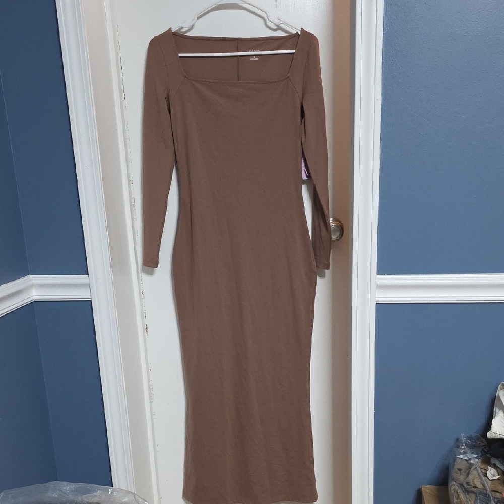 Wild Fable Tan Long Sleeve Dress